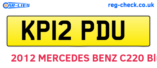 KP12PDU are the vehicle registration plates.