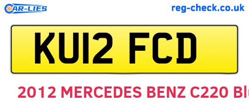 KU12FCD are the vehicle registration plates.