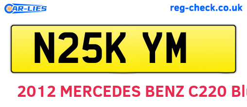 N25KYM are the vehicle registration plates.