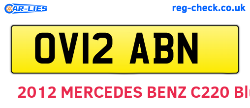 OV12ABN are the vehicle registration plates.
