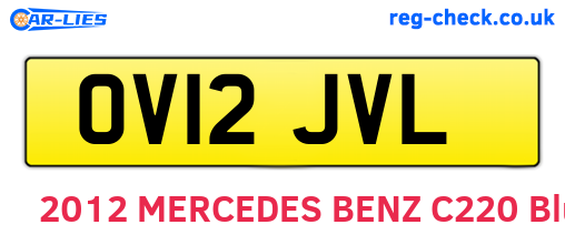 OV12JVL are the vehicle registration plates.