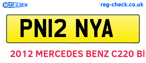PN12NYA are the vehicle registration plates.