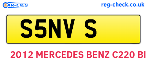S5NVS are the vehicle registration plates.