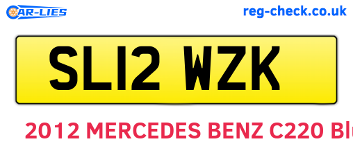 SL12WZK are the vehicle registration plates.
