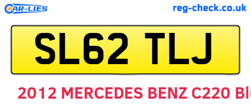 SL62TLJ are the vehicle registration plates.