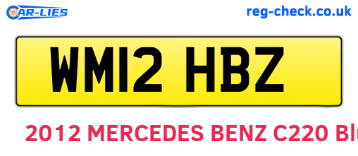 WM12HBZ are the vehicle registration plates.