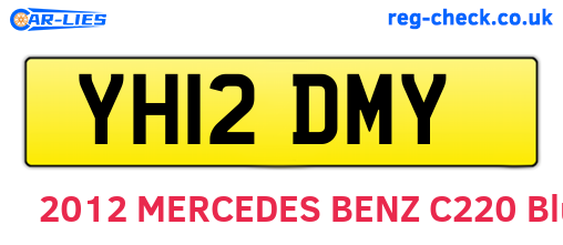 YH12DMY are the vehicle registration plates.