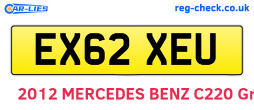 EX62XEU are the vehicle registration plates.