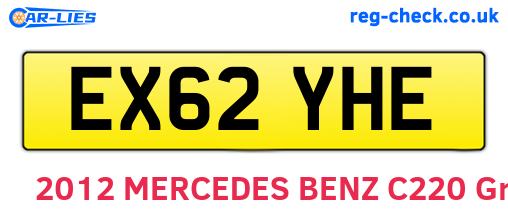 EX62YHE are the vehicle registration plates.