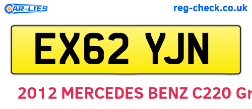 EX62YJN are the vehicle registration plates.