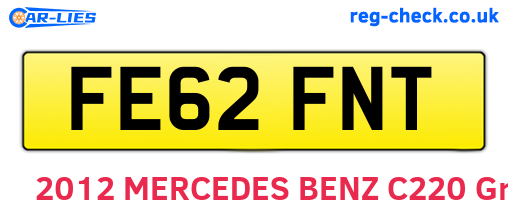 FE62FNT are the vehicle registration plates.
