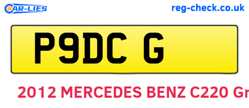 P9DCG are the vehicle registration plates.
