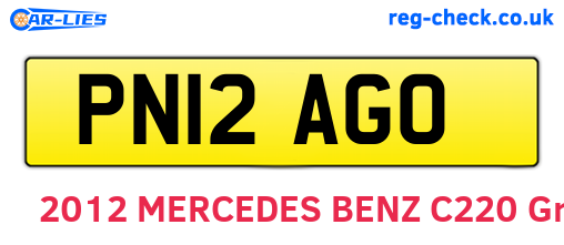 PN12AGO are the vehicle registration plates.