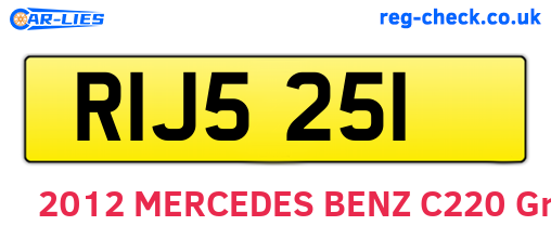 RIJ5251 are the vehicle registration plates.