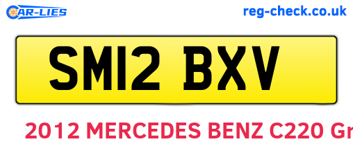 SM12BXV are the vehicle registration plates.