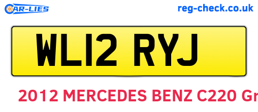 WL12RYJ are the vehicle registration plates.
