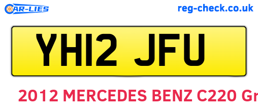 YH12JFU are the vehicle registration plates.