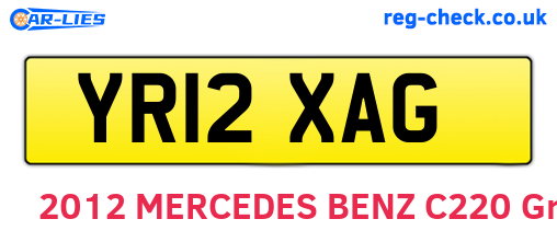 YR12XAG are the vehicle registration plates.