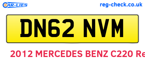 DN62NVM are the vehicle registration plates.