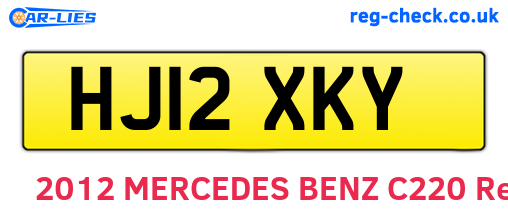 HJ12XKY are the vehicle registration plates.