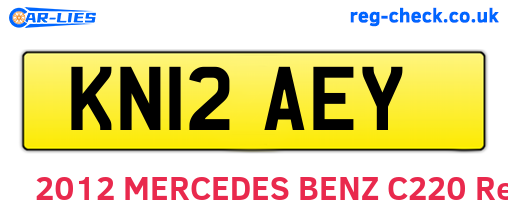 KN12AEY are the vehicle registration plates.
