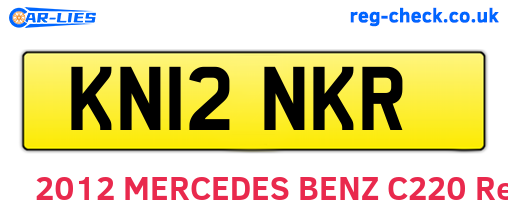 KN12NKR are the vehicle registration plates.