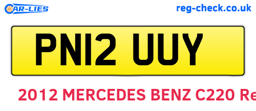 PN12UUY are the vehicle registration plates.