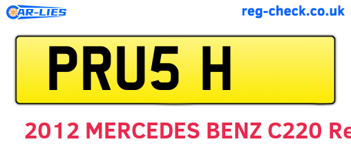 PRU5H are the vehicle registration plates.