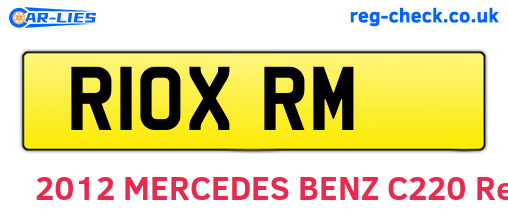 R10XRM are the vehicle registration plates.