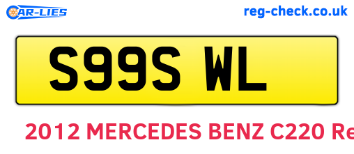 S99SWL are the vehicle registration plates.