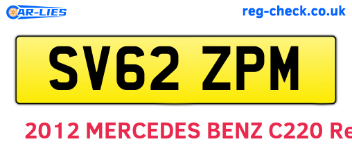 SV62ZPM are the vehicle registration plates.