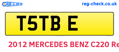 T5TBE are the vehicle registration plates.