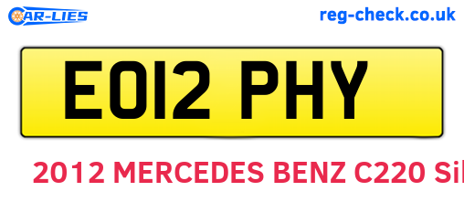 EO12PHY are the vehicle registration plates.
