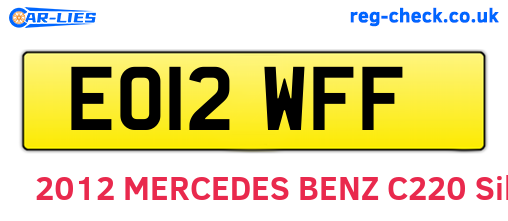 EO12WFF are the vehicle registration plates.