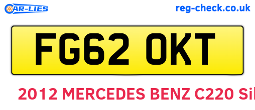FG62OKT are the vehicle registration plates.