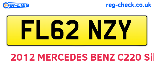 FL62NZY are the vehicle registration plates.
