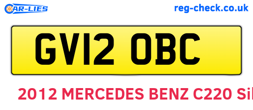 GV12OBC are the vehicle registration plates.