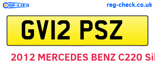 GV12PSZ are the vehicle registration plates.