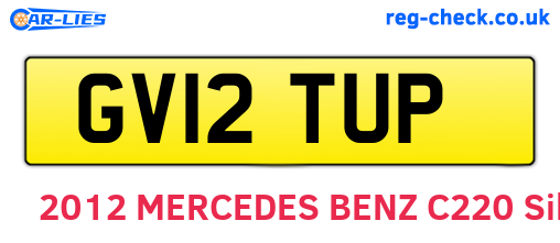 GV12TUP are the vehicle registration plates.
