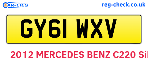GY61WXV are the vehicle registration plates.