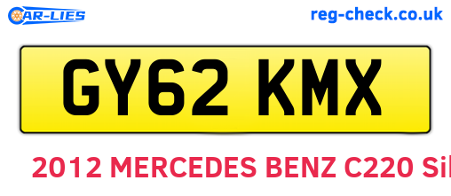 GY62KMX are the vehicle registration plates.