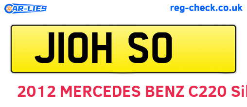 J10HSO are the vehicle registration plates.