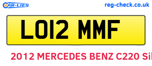 LO12MMF are the vehicle registration plates.