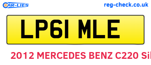 LP61MLE are the vehicle registration plates.