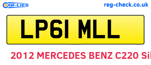 LP61MLL are the vehicle registration plates.
