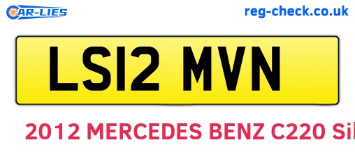 LS12MVN are the vehicle registration plates.