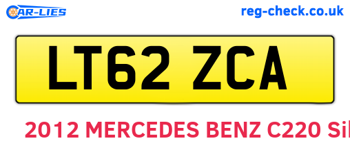 LT62ZCA are the vehicle registration plates.