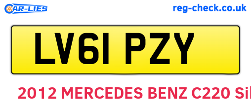 LV61PZY are the vehicle registration plates.