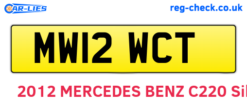 MW12WCT are the vehicle registration plates.