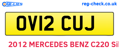 OV12CUJ are the vehicle registration plates.